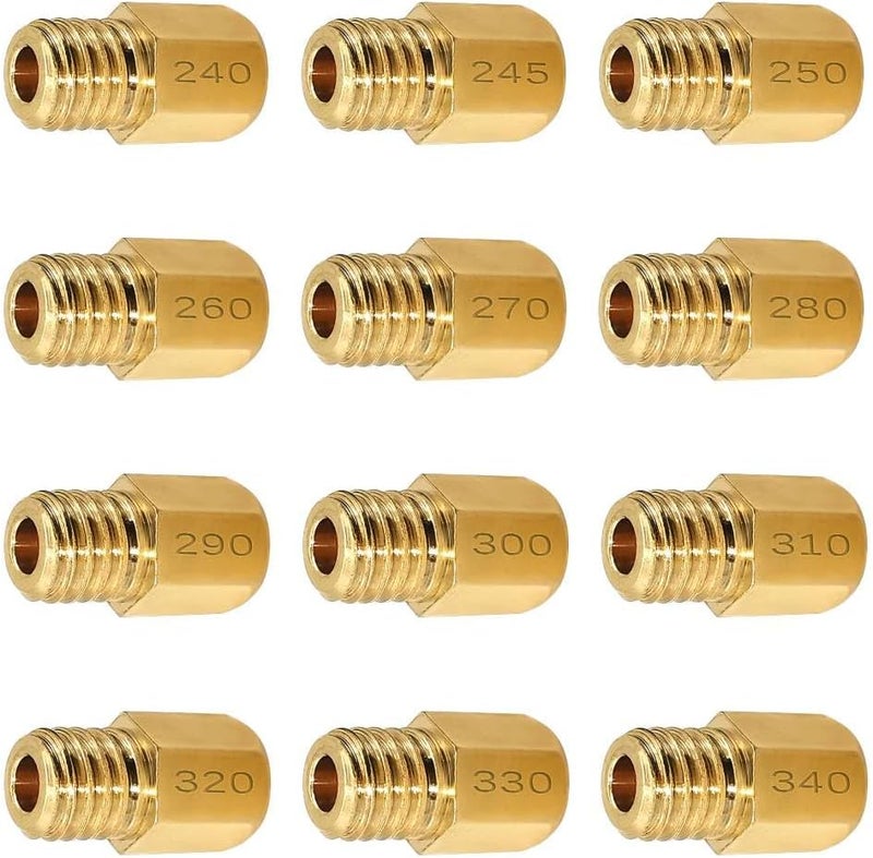 Strongthium Main Jet Kit for Mikuni VM TM Carburetors Large Hex VM4/042 240# ~ 340# - Image 1